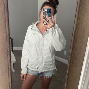 White North Face Rain Jacket